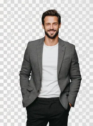PNG Confident Mature Male Businessman in Studio PNG Confident Mature Male Businessman in Studio