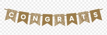 Png congrats party banner sticker, | Free PNG - rawpixel
