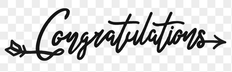 PNG congratulations, minimal black calligraphy, | Free PNG - rawpixel