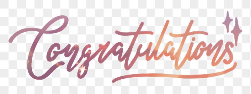 PNG congratulations word sticker, purple | Free PNG - rawpixel