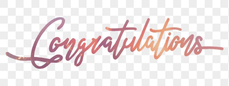 PNG congratulations word sticker, purple | Free PNG - rawpixel