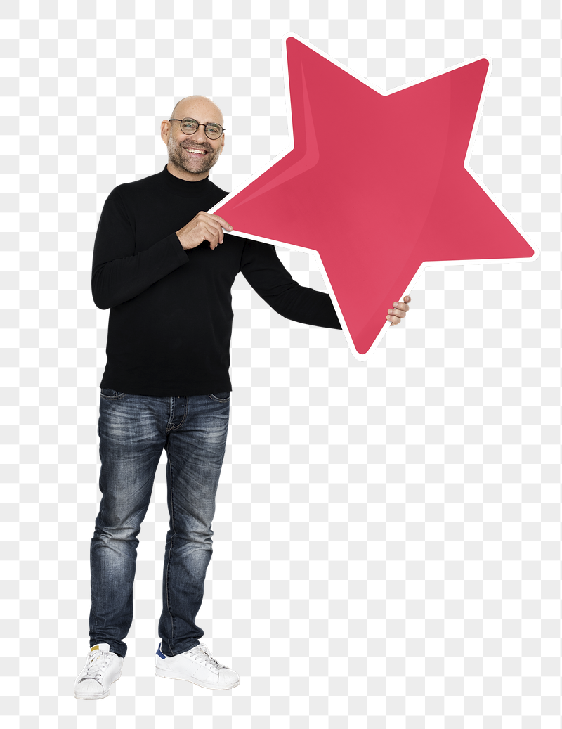 Png Cool man holding star | Free PNG - rawpixel