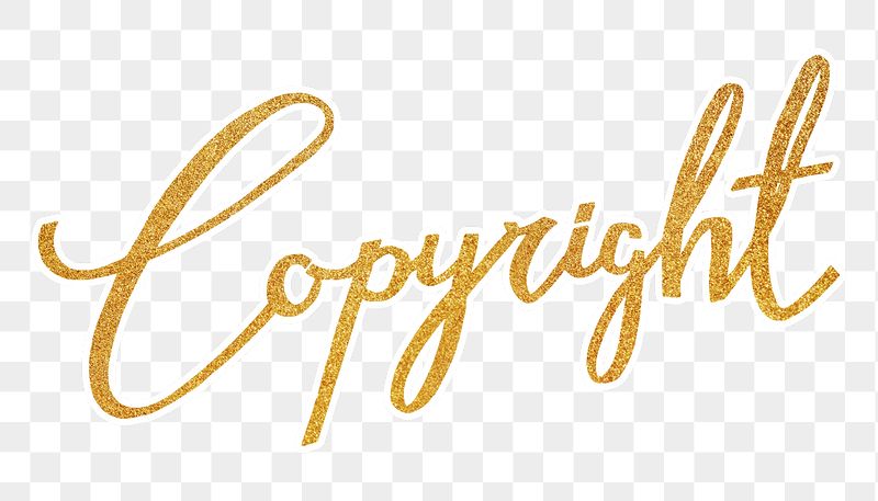 PNG copyright word, gold glittery | Free PNG - rawpixel