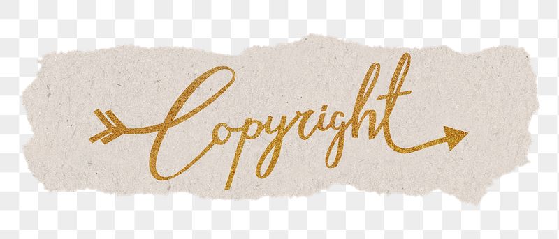 PNG copyright word, gold glittery | Free PNG - rawpixel