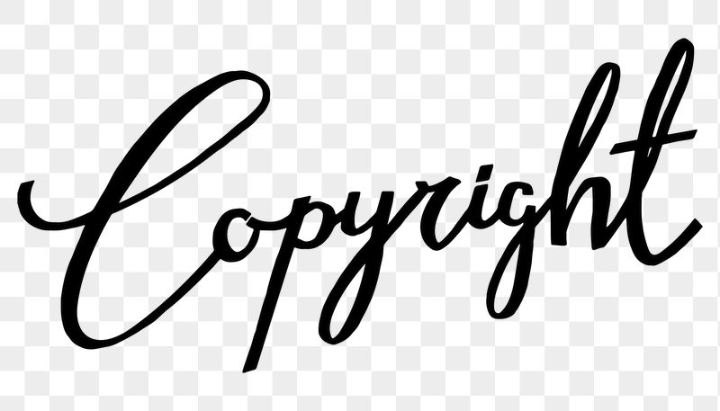 PNG copyright word, minimal black | Free PNG - rawpixel