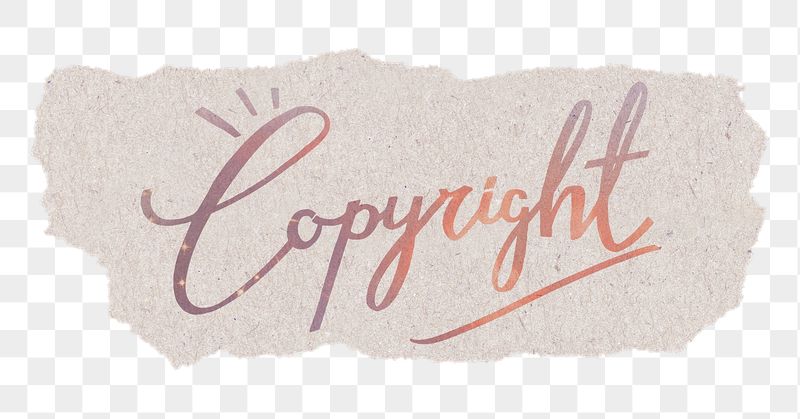 PNG copyright word, ripped paper, | Free PNG - rawpixel