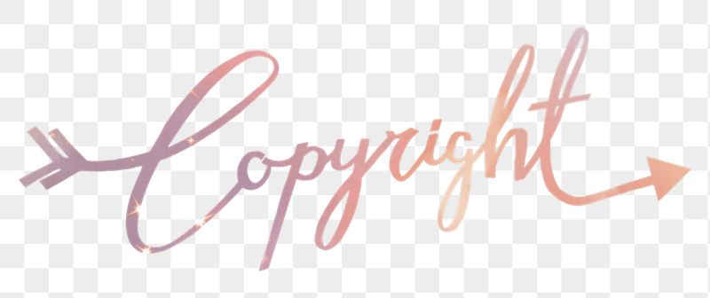 PNG copyright word sticker, pastel | Free PNG - rawpixel