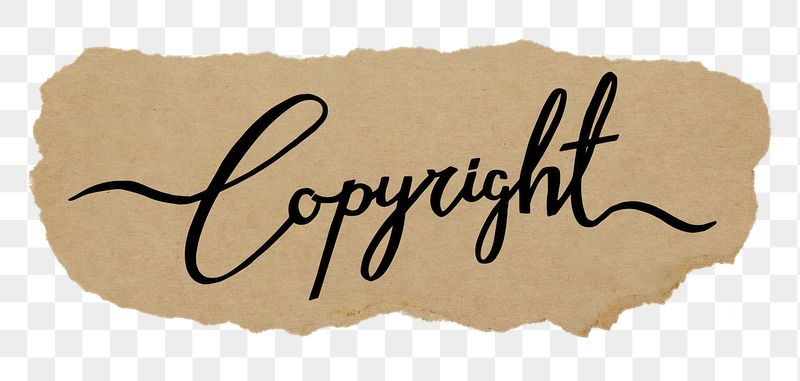 PNG copyright word, torn paper, | Free PNG - rawpixel