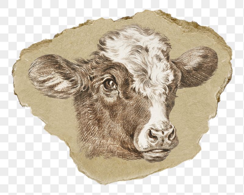 Png cow head sticker, farm | Free PNG - rawpixel