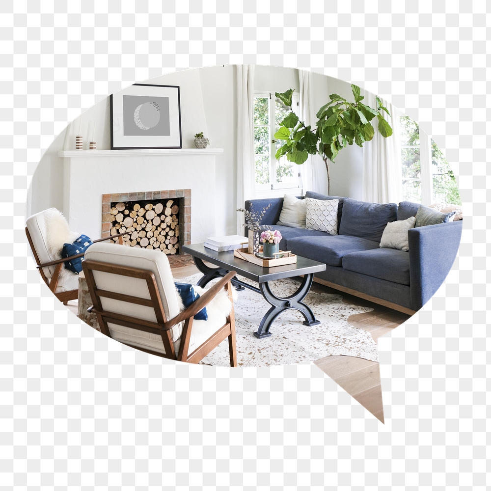 Png cozy living room badge | Free PNG - rawpixel