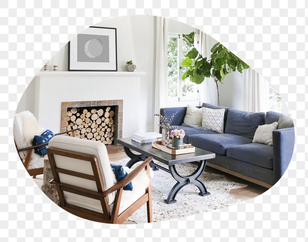 Png cozy living room badge | Free PNG - rawpixel