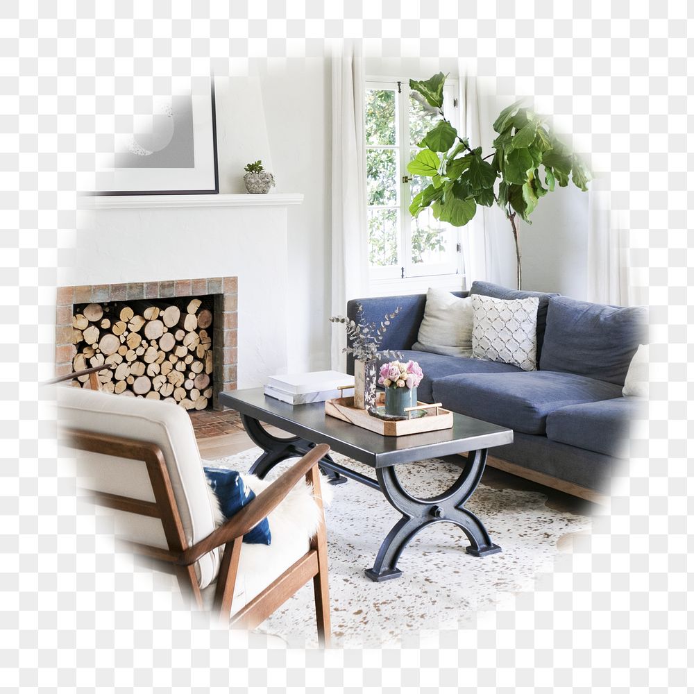 Png cozy living room badge | Free PNG - rawpixel