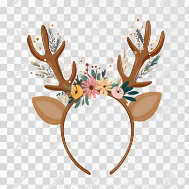 PNG Crafty Reindeer Headband Illustration PNG Crafty Reindeer Headband Illustration