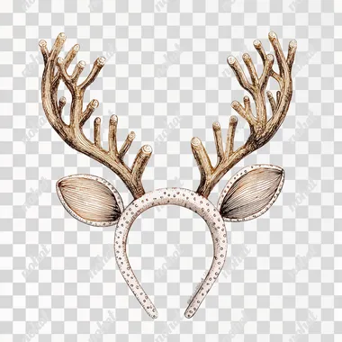 PNG Crafty Reindeer Headband Illustration PNG Crafty Reindeer Headband Illustration