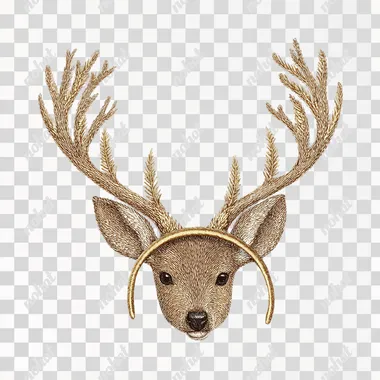 PNG Crafty Reindeer Headband Illustration PNG Crafty Reindeer Headband Illustration