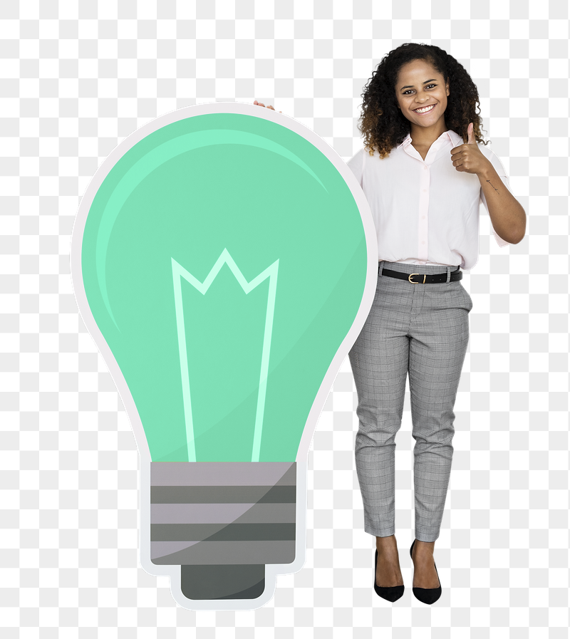 Png Creative woman with light | Free PNG - rawpixel