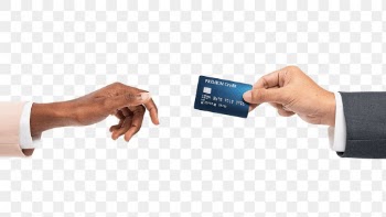 Png Credit card finance mockup held by a hand… | Free stock illustration | High Resolution graphic