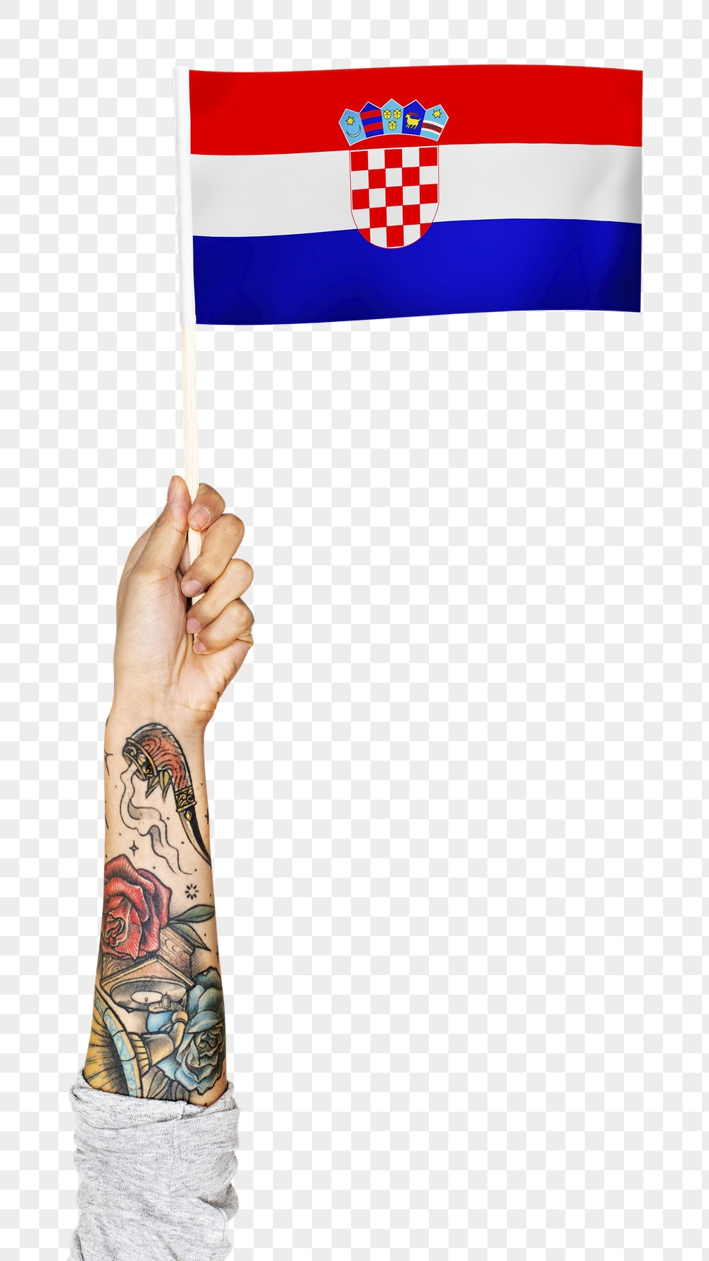 Png Croatia's flag, tattooed hand | Free PNG - rawpixel