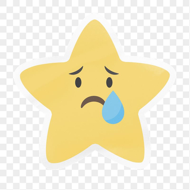 PNG crying star emoji, digital | Free PNG - rawpixel