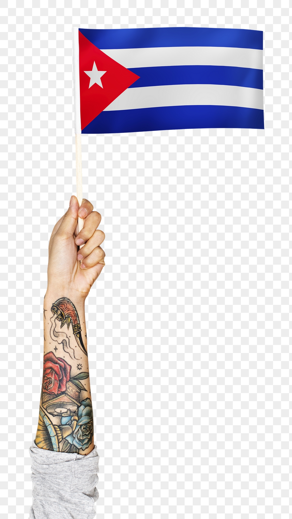 Png Cuba's flag, tattooed hand | Free PNG - rawpixel