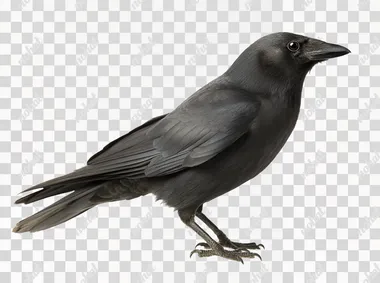 PNG Curious Black Crow Profile PNG Curious Black Crow Profile