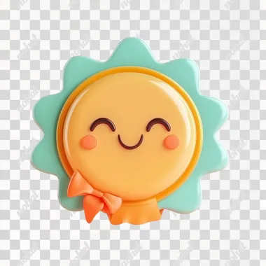 PNG Cute 3D Smiling Cookie Icon for UI Design in Warm Colors PNG Cute 3D Smiling Cookie Icon for UI Design in Warm Colors