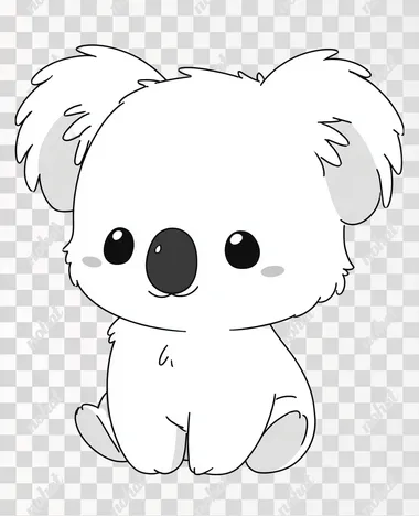 PNG Cute Cartoon Koala Illustration for Kids PNG Cute Cartoon Koala Illustration for Kids