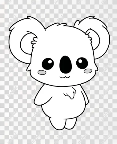 PNG Cute Cartoon Koala Side View Line Art for Kids Drawing PNG Cute Cartoon Koala Side View Line Art for Kids Drawing