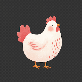 PNG Cute Chicken Illustration