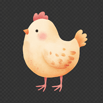 PNG Cute Chicken Illustration