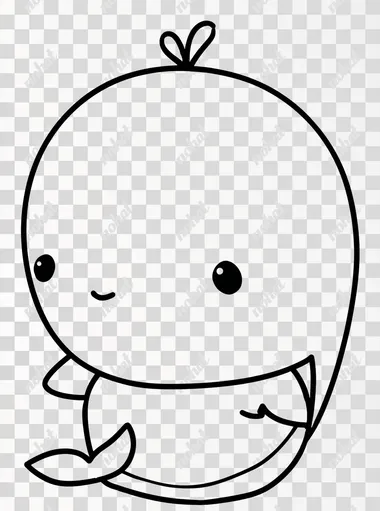 PNG Cute Kawaii Whale Outline for Kids Coloring Book PNG Cute Kawaii Whale Outline for Kids Coloring Book