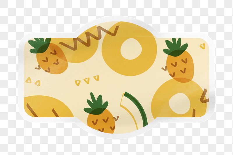 PNG cute pineapple, abstract memphis | Free PNG - rawpixel