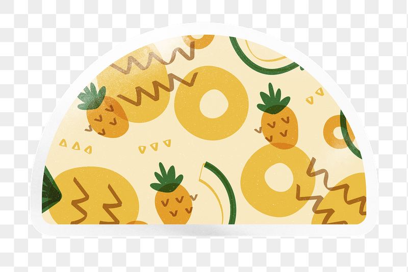 PNG cute pineapple, abstract memphis | Free PNG - rawpixel