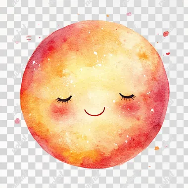 PNG Cute Smiling Sun Watercolor Clipart PNG Cute Smiling Sun Watercolor Clipart