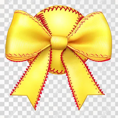 PNG Cute Softball-Theme Bow Illustration PNG Cute Softball-Theme Bow Illustration