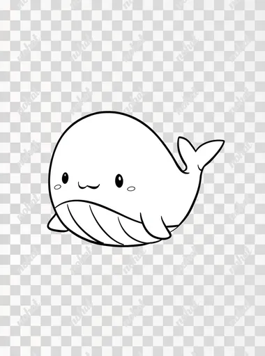 PNG Cute Whale Outline for Kids' Coloring Book PNG Cute Whale Outline for Kids' Coloring Book
