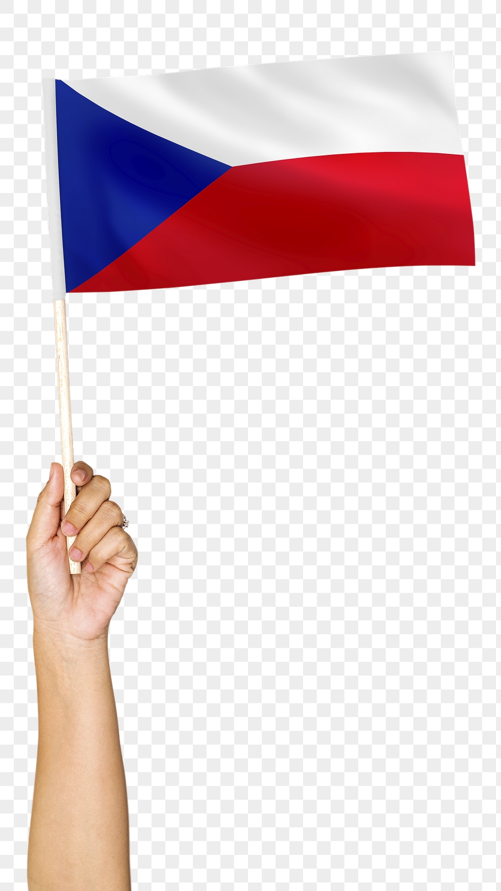 Png Czech Republic's flag in hand | Free PNG - rawpixel