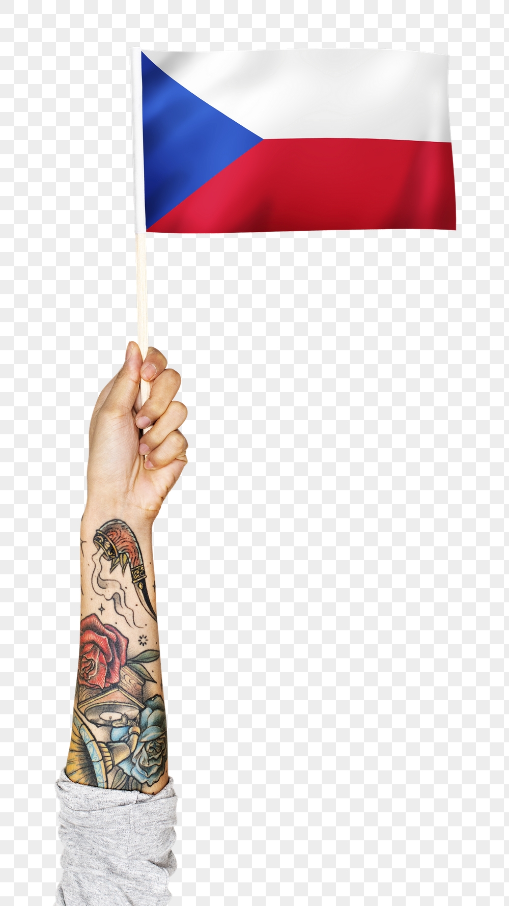 Png Czech Republic's flag in tattooed | Free PNG - rawpixel