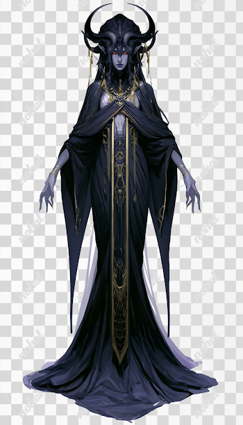 PNG Dark Elf Fallen Ainur Priestess