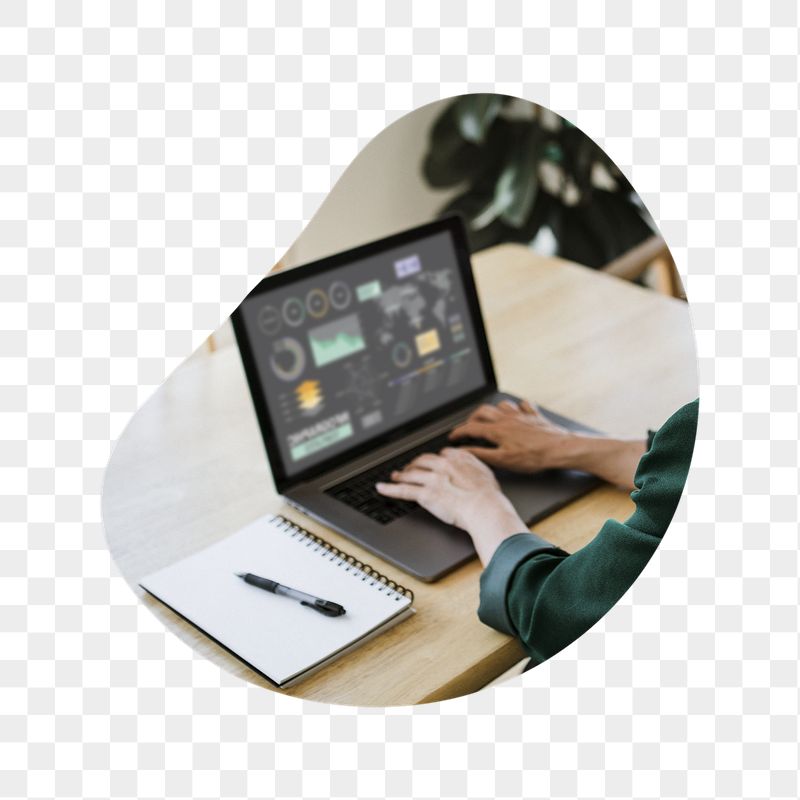 Png data analysis working on laptop | Free PNG - rawpixel