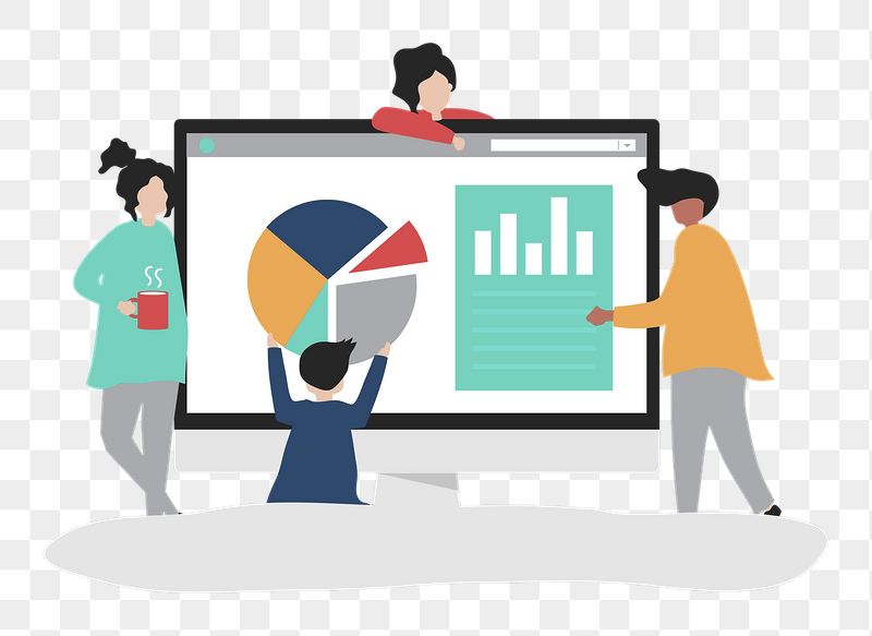PNG data analytics, business people | Free PNG - rawpixel