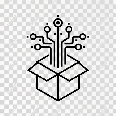 PNG Data Stream to AI Applications Box Icon PNG Data Stream to AI Applications Box Icon