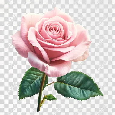 PNG Delicate Pink Rose in Full Bloom PNG Delicate Pink Rose in Full Bloom