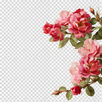 PNG Delicate Rose Border for Sign