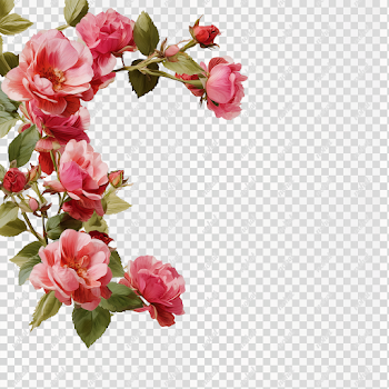 PNG Delicate Rose Border for Sign
