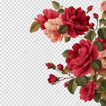 PNG Delicate Rose Border for Signage