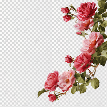 PNG Delicate Rose Border for Signs