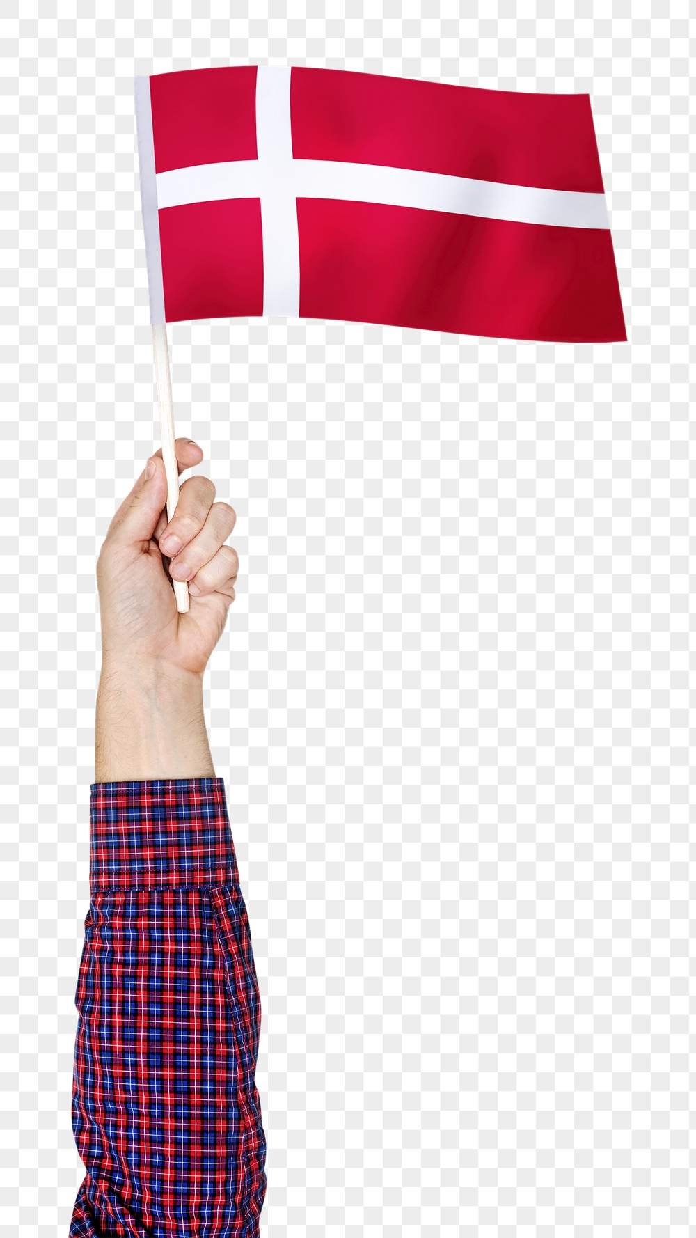 Png Denmark's flag in hand | Free PNG - rawpixel