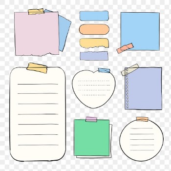 Png digital stickers pastel set in hand drawn… | Free stock illustration | High Resolution graphic