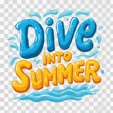 PNG Dive into Summer Water Splash Illustration PNG Dive into Summer Water Splash Illustration